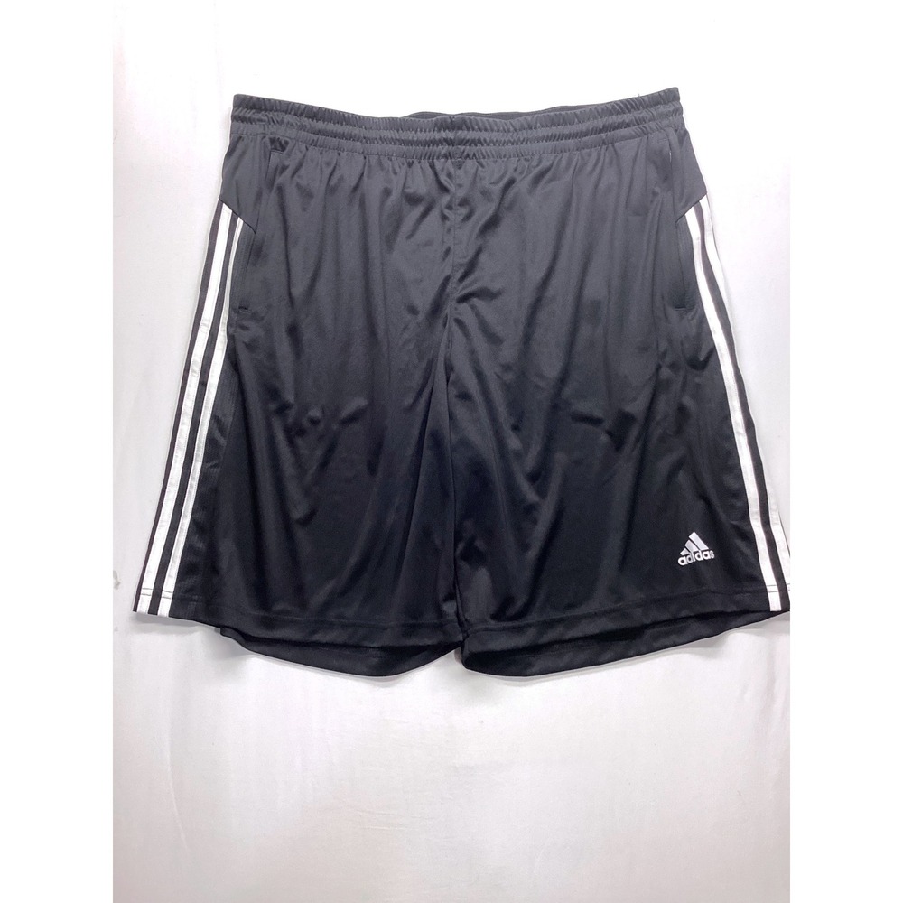 Adidas Mens CZ7644 Clima Panel Shorts Black White Stripe Athletic 2XL New